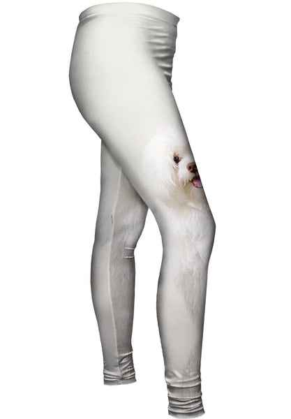 White Wash Maltese&nbsp;Womens Leggings