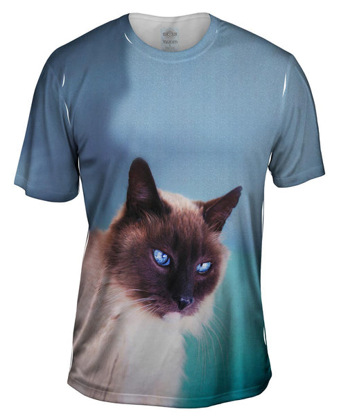 Watchful Eyes Siamese Cat Mens T-Shirt