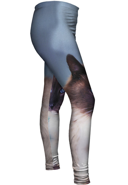 Watchful Eyes Siamese Cat Womens Leggings