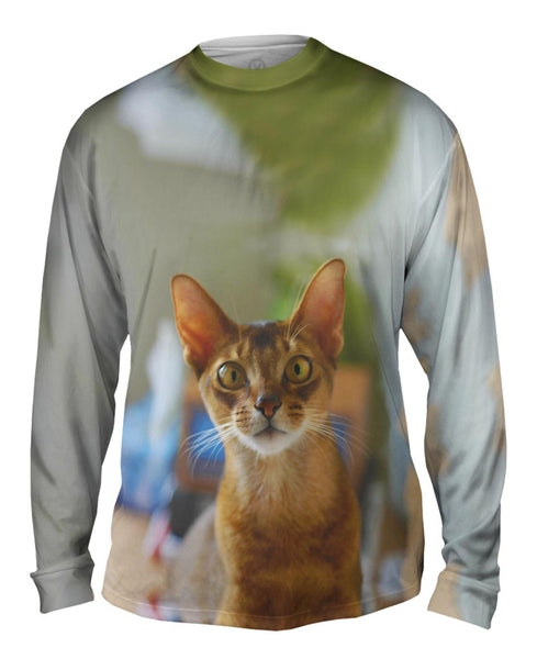 Big Eyed Brow Cat&nbsp;Mens Long Sleeve
