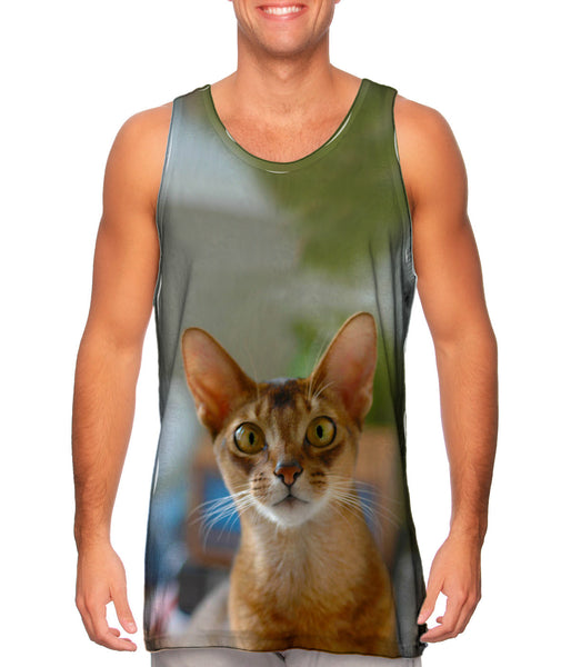 Big Eyed Brow Cat&nbsp;Mens Tank Top