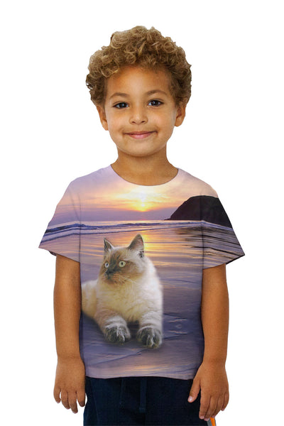 Kids Beach Beauty Kitty Cat&nbsp;Kids T-Shirt