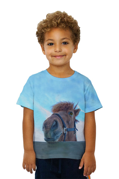 Kids Horse Fence Peeker&nbsp;Kids T-Shirt
