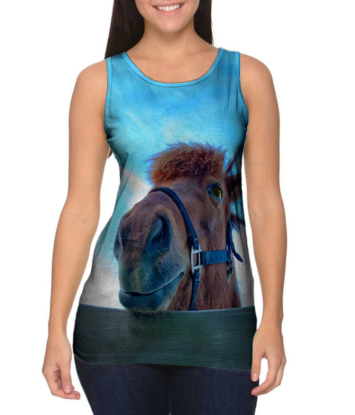 Horse Fence Peeker&nbsp;Womens Tank Top