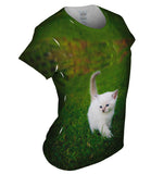 White Lawn Kitty Cat