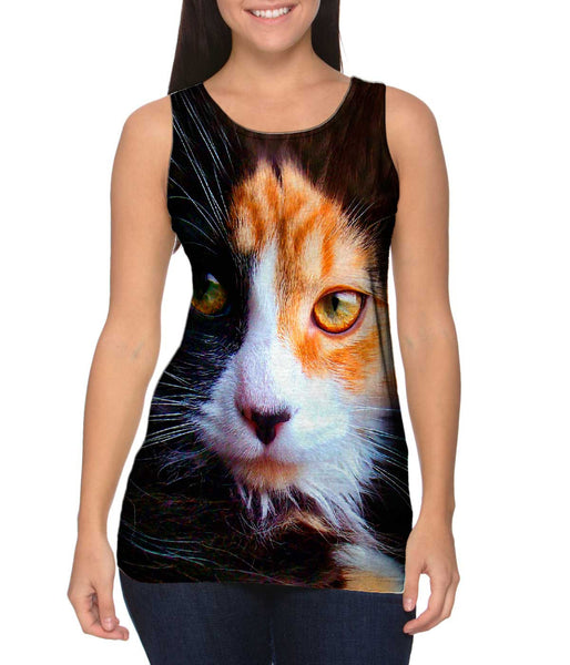 Furry Kitty Cat Face&nbsp;Womens Tank Top