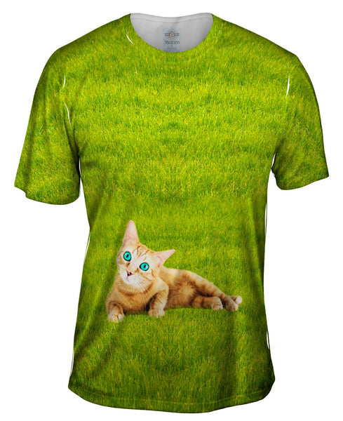 Cool Cat Bright Eyes Mens T-Shirt