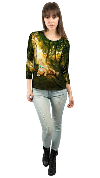 Forest Cool Cat&nbsp;Womens 3/4 Sleeve