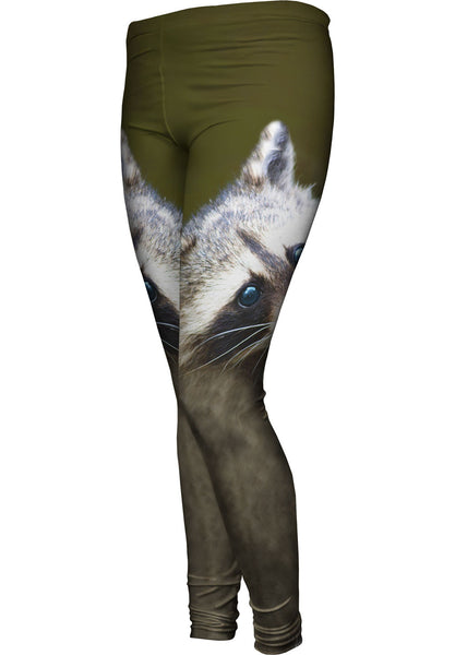 Blue Eyed Raccoon Womens Leggings