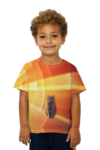 Kids Cat Orange Background
