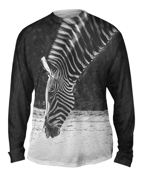 Monochrome Zebra&nbsp;Mens Long Sleeve