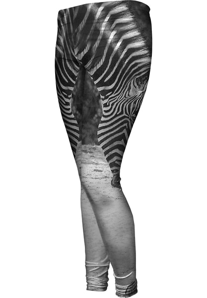 Monochrome Zebra Womens Leggings