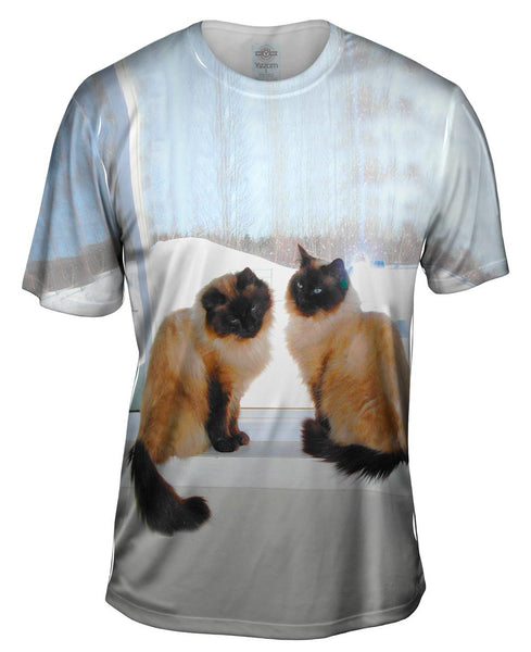 Siamese Cats Networking Mens T-Shirt