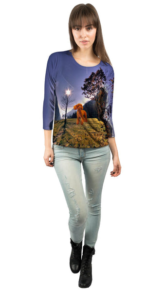 Toy Poodle Forest&nbsp;Womens 3/4 Sleeve