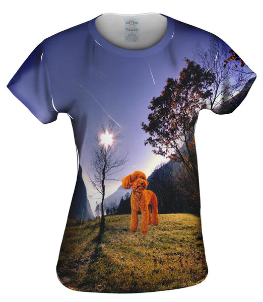 Toy Poodle Forest Womens Top