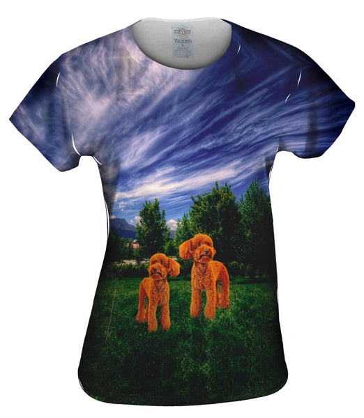 Toy Poodle Twins Womens Top