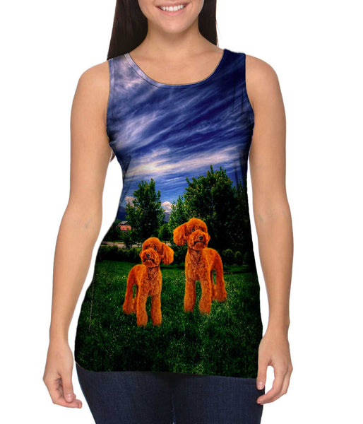 Toy Poodle Twins&nbsp;Womens Tank Top