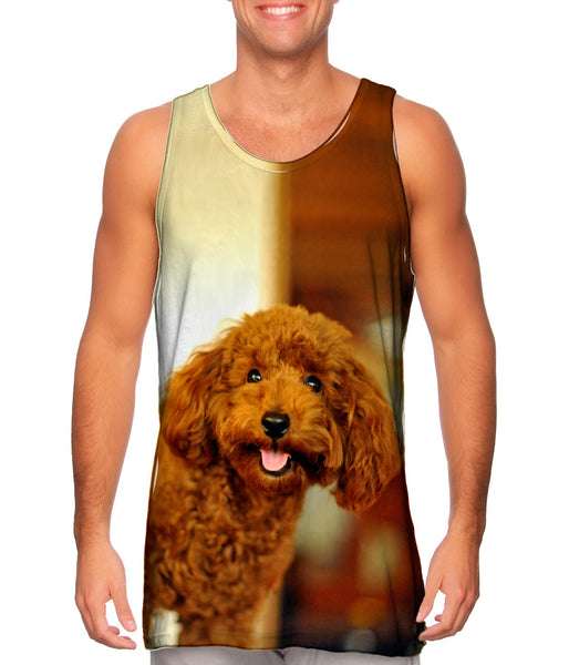 Brown Poodle Loves Life&nbsp;Mens Tank Top