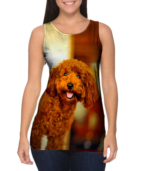Brown Poodle Loves Life&nbsp;Womens Tank Top