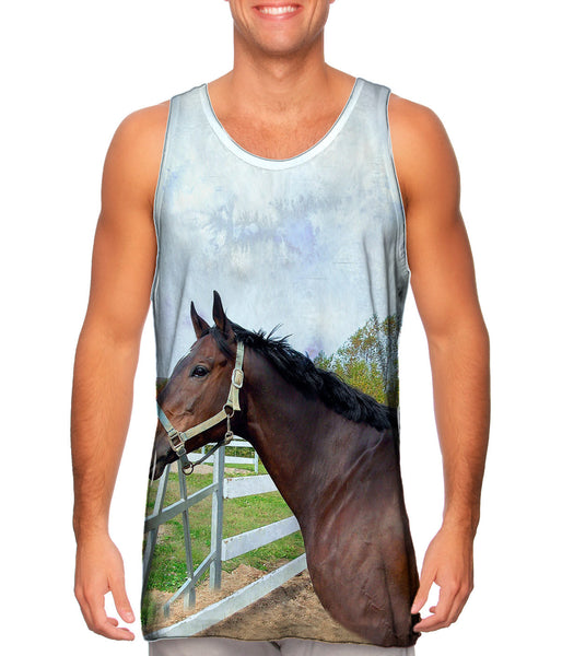 Thoughtful Stable Horse&nbsp;Mens Tank Top