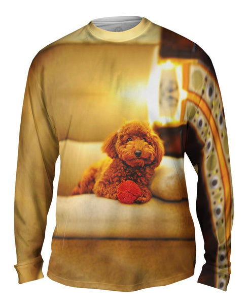 Chocolate Couch Poodle&nbsp;Mens Long Sleeve
