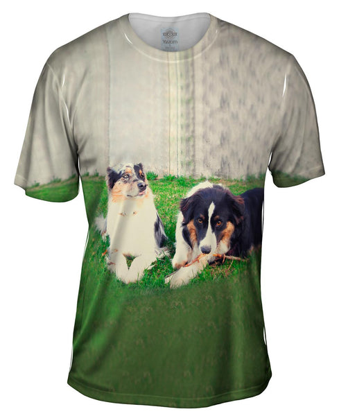Two Doggy Friends Mens T-Shirt