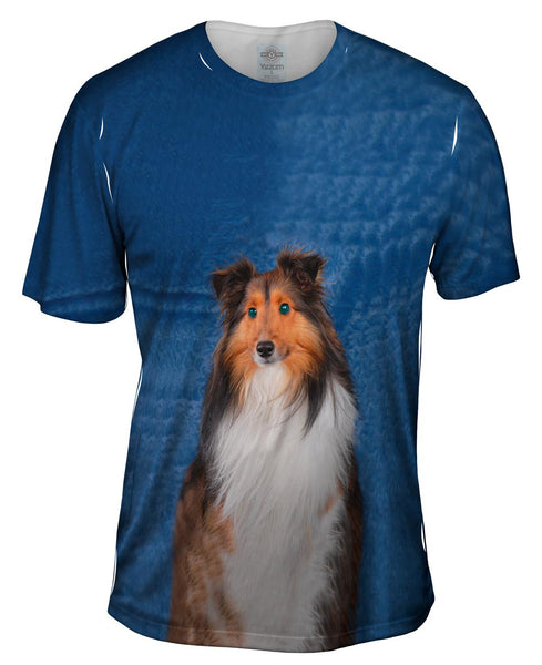 Sheltie With Green Eyes Mens T-Shirt