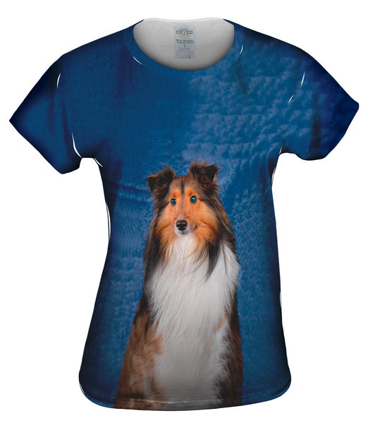 Sheltie With Green Eyes Womens Top