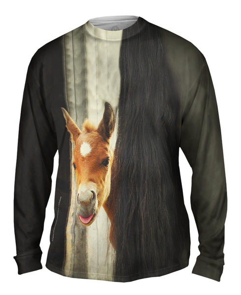 Peek A Boo Horse&nbsp;Mens Long Sleeve