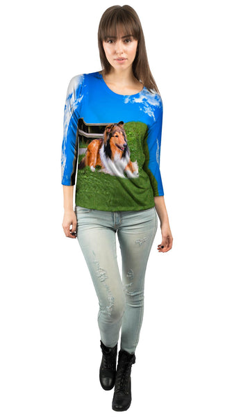 Blue Sky Collie&nbsp;Womens 3/4 Sleeve