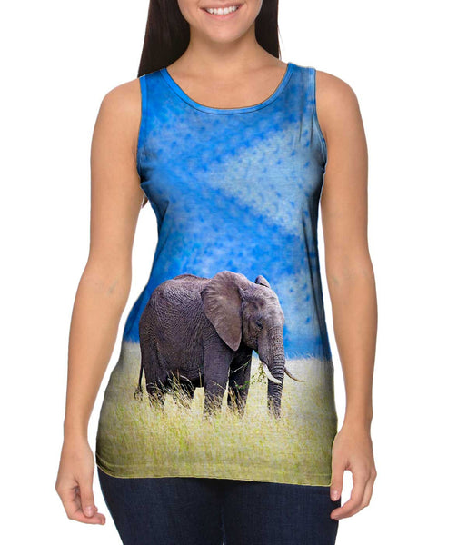 Elephant In Tall Grass&nbsp;Womens Tank Top
