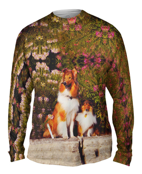 Sheltie Wall Flower&nbsp;Mens Long Sleeve