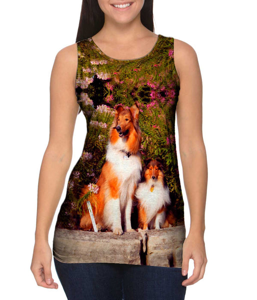 Sheltie Wall Flower&nbsp;Womens Tank Top