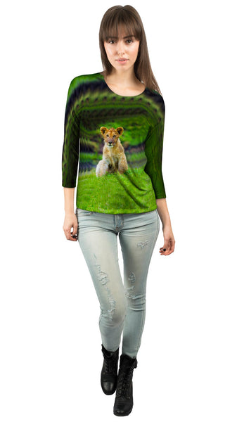 Long Day Lion Cub&nbsp;Womens 3/4 Sleeve