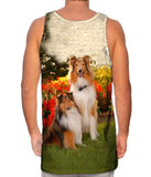 Shelties In Garden