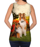 Shelties In Garden
