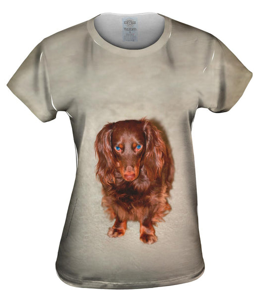 Bad Mood Chocolate Dachshund Womens Top