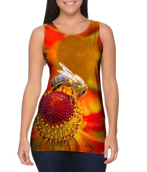 Red Love Honey Bee&nbsp;Womens Tank Top
