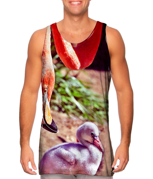 Mother Loves Her Baby Flamingo&nbsp;Mens Tank Top