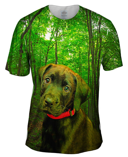 Black Lab Forest Mens T-Shirt