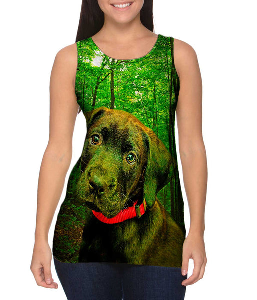 Black Lab Forest Womens Tank Top