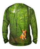 Orange White Yorkie Forest