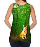 Orange White Yorkie Forest