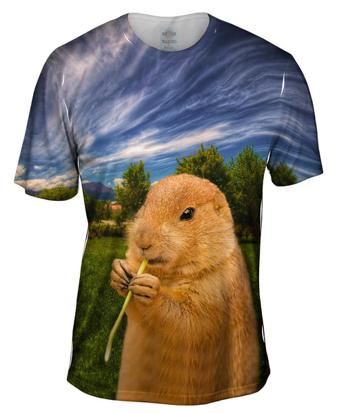 Cloudy Beaver Chew Mens T-Shirt