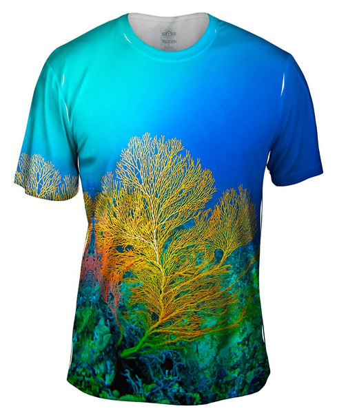 Yellow Coral Underwater Mens T-Shirt