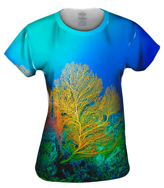 Yellow Coral Underwater Womens Top