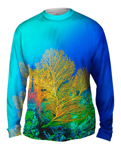 Yellow Coral Underwater&nbsp;Mens Long Sleeve