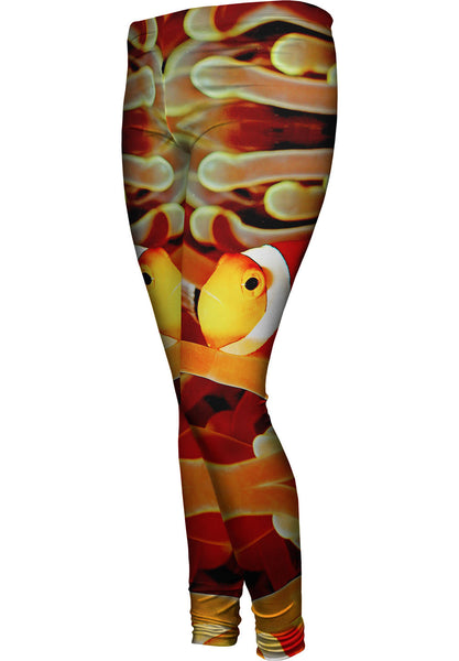 Clown Fish Anemone Underwater Womens Leggings