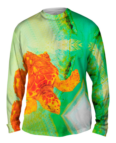 Adorable Orange Turtle Underwater&nbsp;Mens Long Sleeve