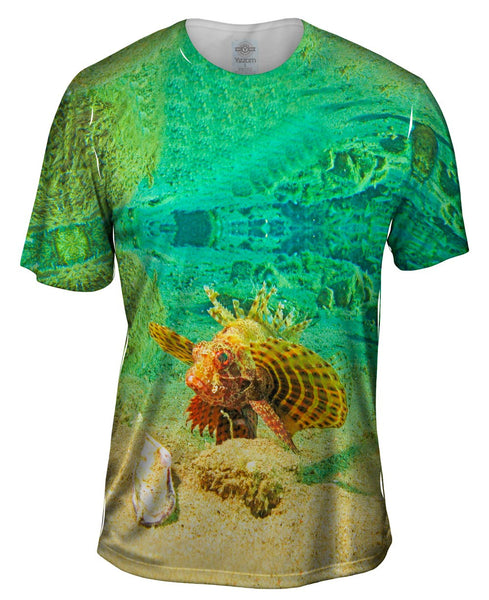 Zebra Dwarf Lionfish Underwater Mens T-Shirt